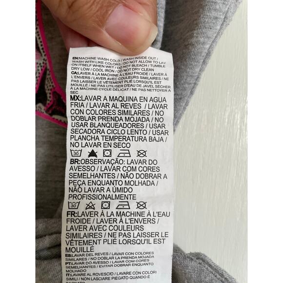 Hurley short sleeve grey pink shark tooth logo t-shirt casual lightweight Size M - Picture 5 of 5